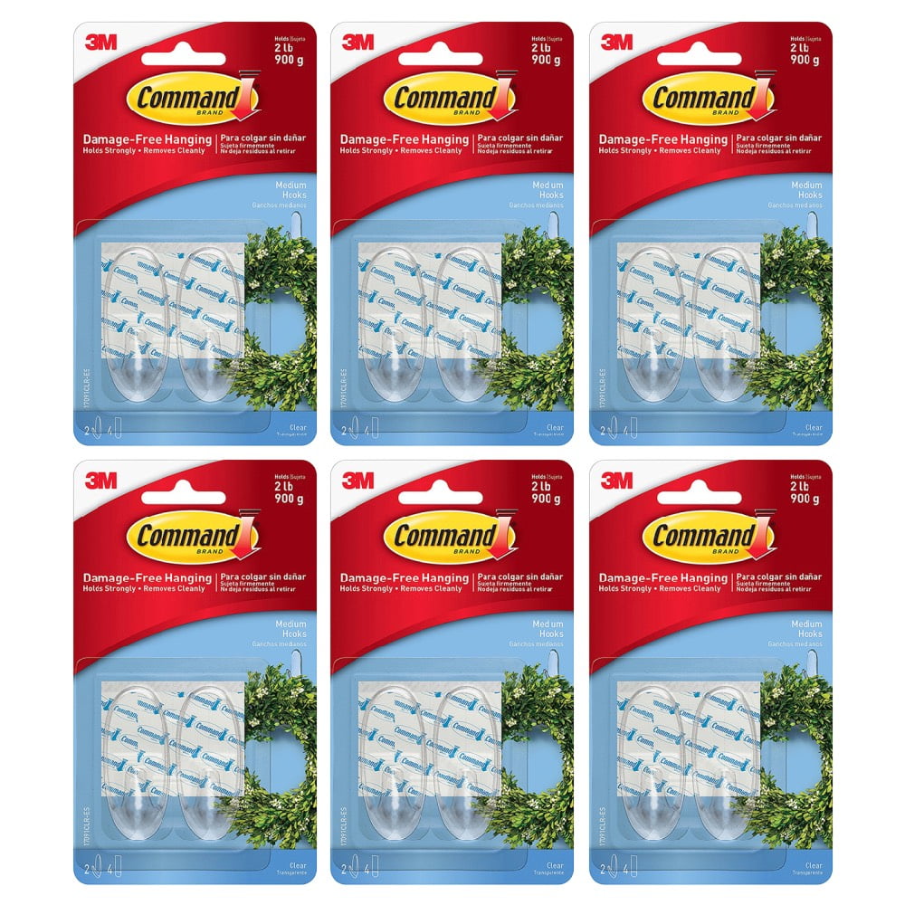 3M Medium Hooks 2 pk #5141 — Case of 36