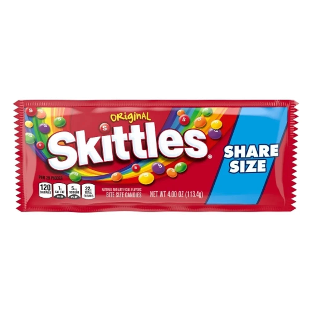 Skittles Tear N Share Original Candy Share Pack, 4 Ounce — 144 Per Case