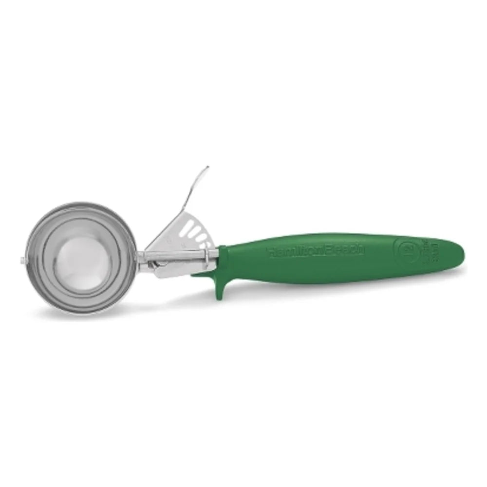 Hamilton Beach Microban Stainless Steel Ergogrip Green Disher, 2.78 Ounce — 1 Per Case