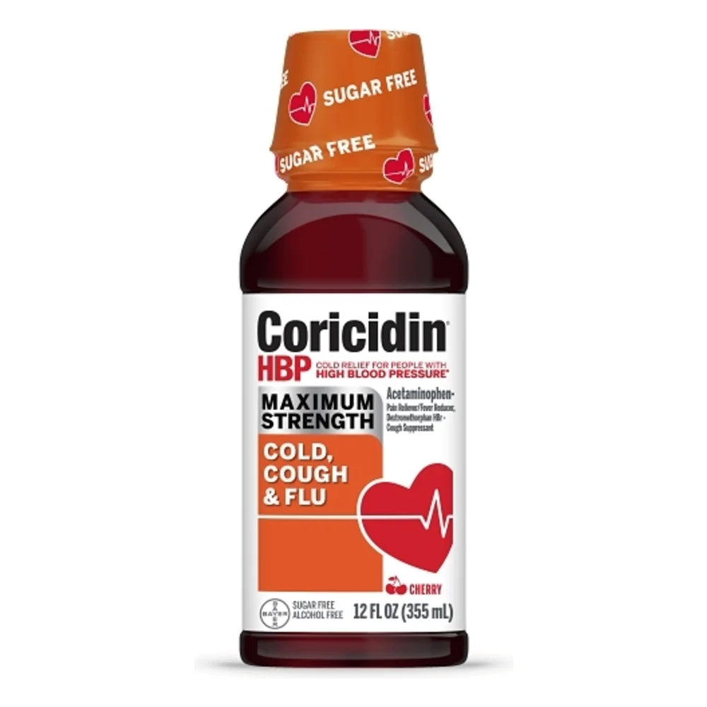 Coricidin Cough Flu Soft/Artificial Liquid, 12 Fluid Ounce — 12 Per Case