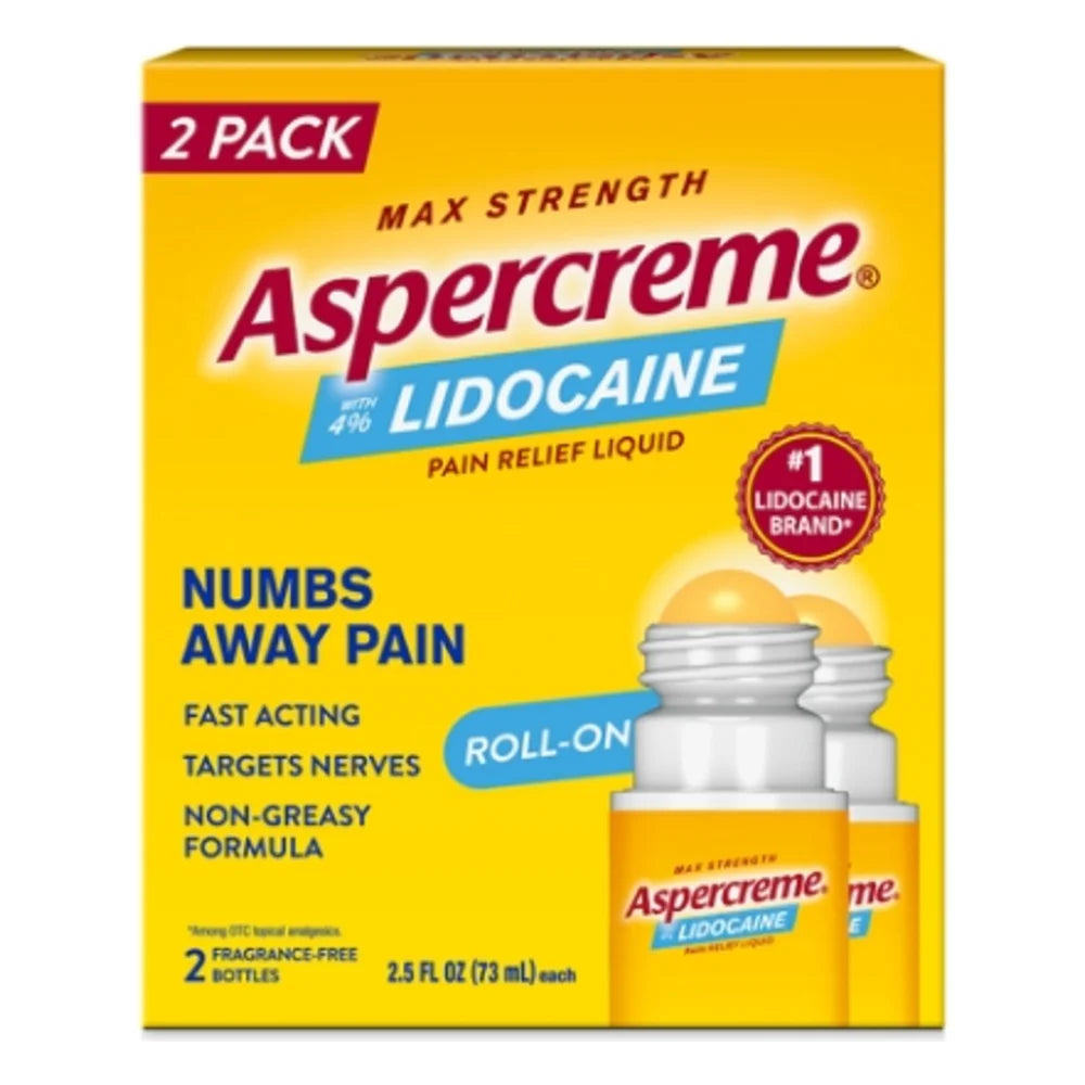 Aspercreme With Lidocaine Roll On, 2.5 Fluid Ounce — 24 Per Case