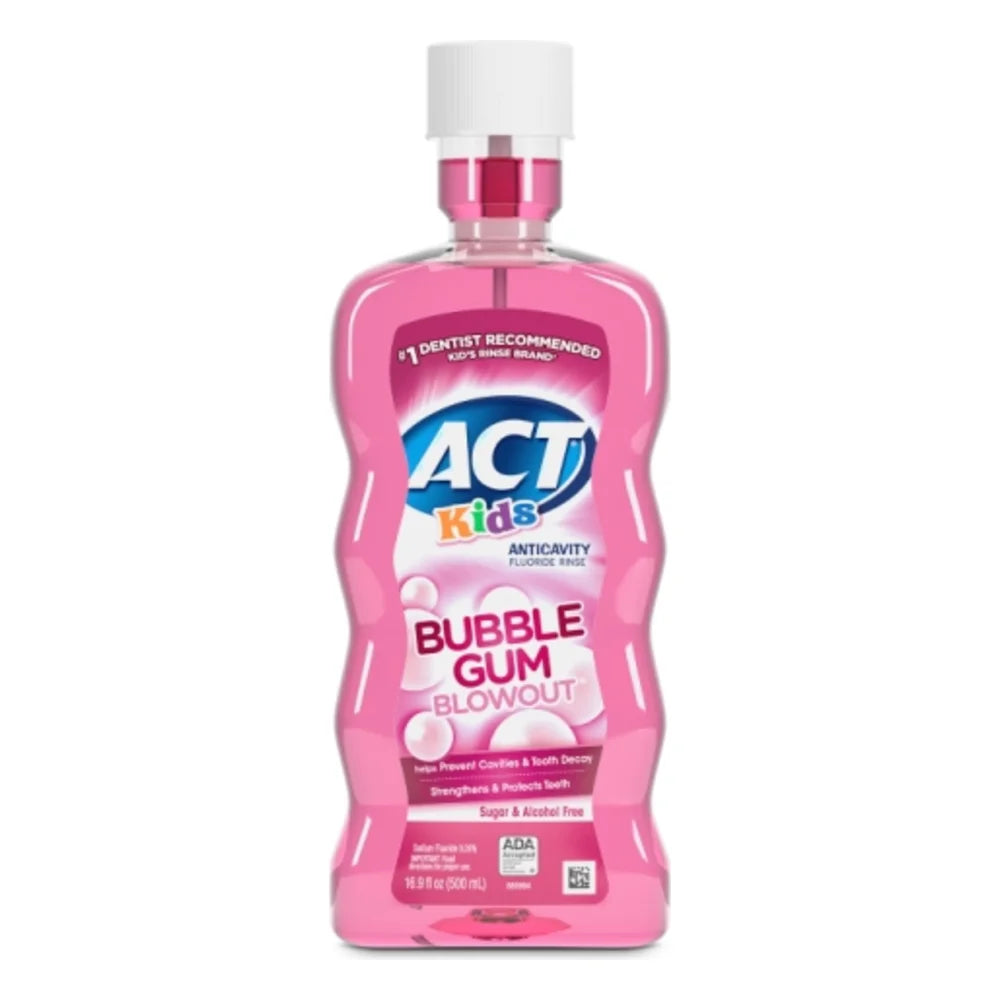 ACT Bubble Gum Rinse, 16.9 Fluid Ounce — 24 Per Case