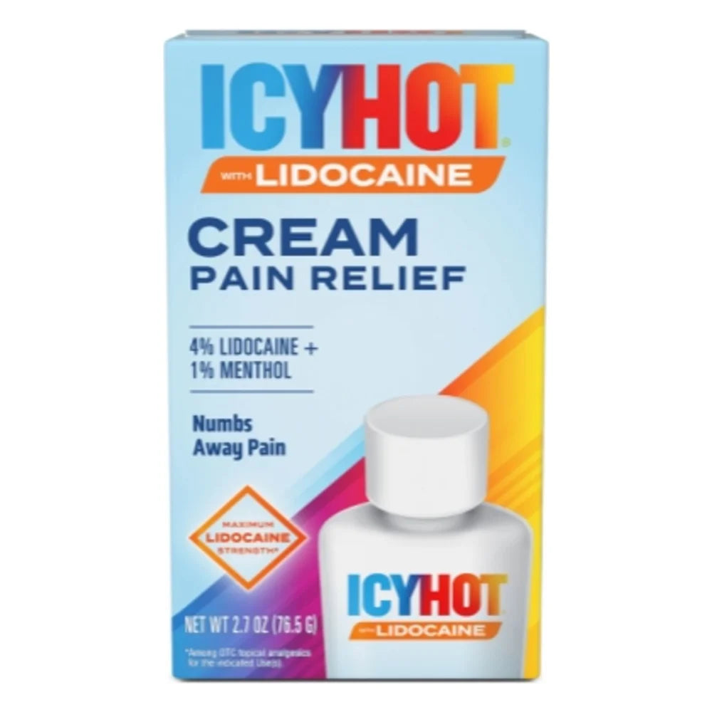 Icy Hot With Lidocaine & Menthol Cream, 2.7 Ounce — 12 Per Case