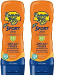 Banana Boat Sport Sunscreen Lotion SPF 65 (8 oz, 2-pack)/12pk