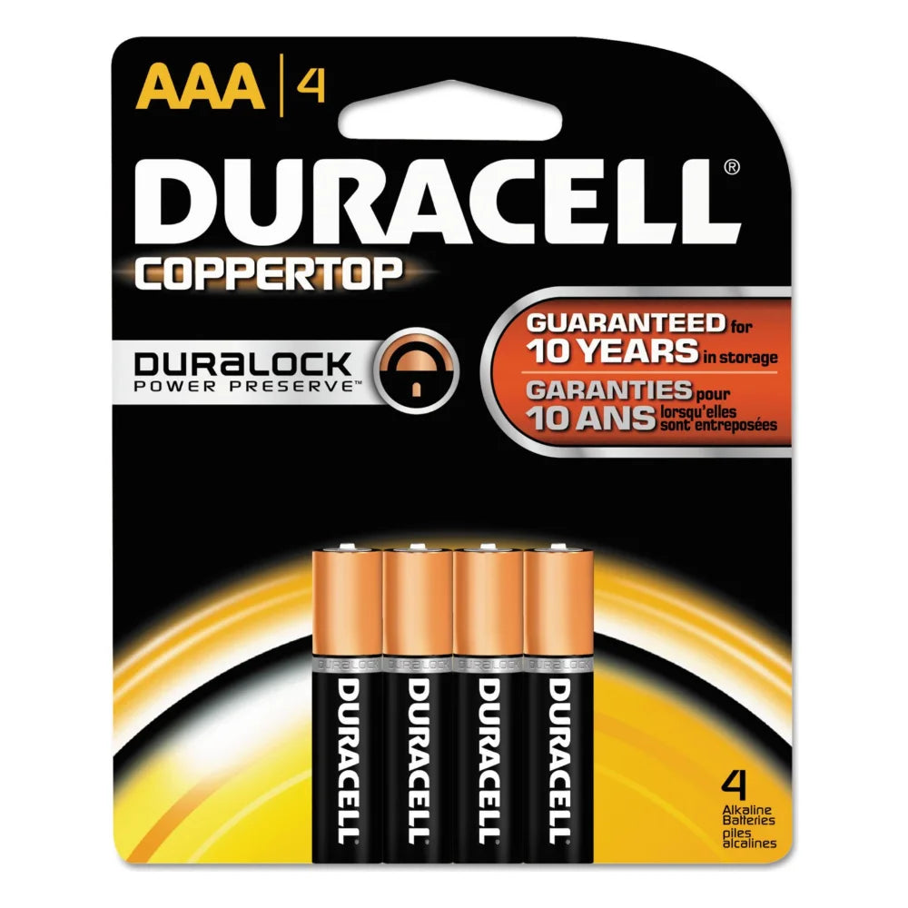 DURACELL Coppertop Aaa Batteries, 4 Count — 54 Per Case