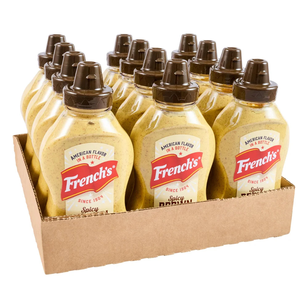 French's Deli Spicy Brown Mustard Bottle, 12 Ounce — 12 Per Case