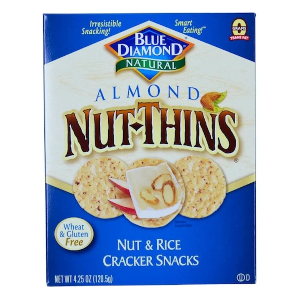 Blue Diamond Almonds Crackers Almond Nut Thins, 4.25 Ounce — 12 Per Case