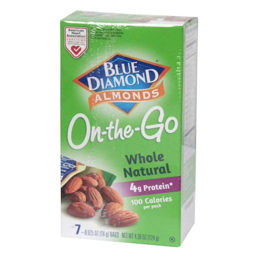 Blue Diamond Almonds Whole Natural, 4.38 Ounce — 6 Per Case
