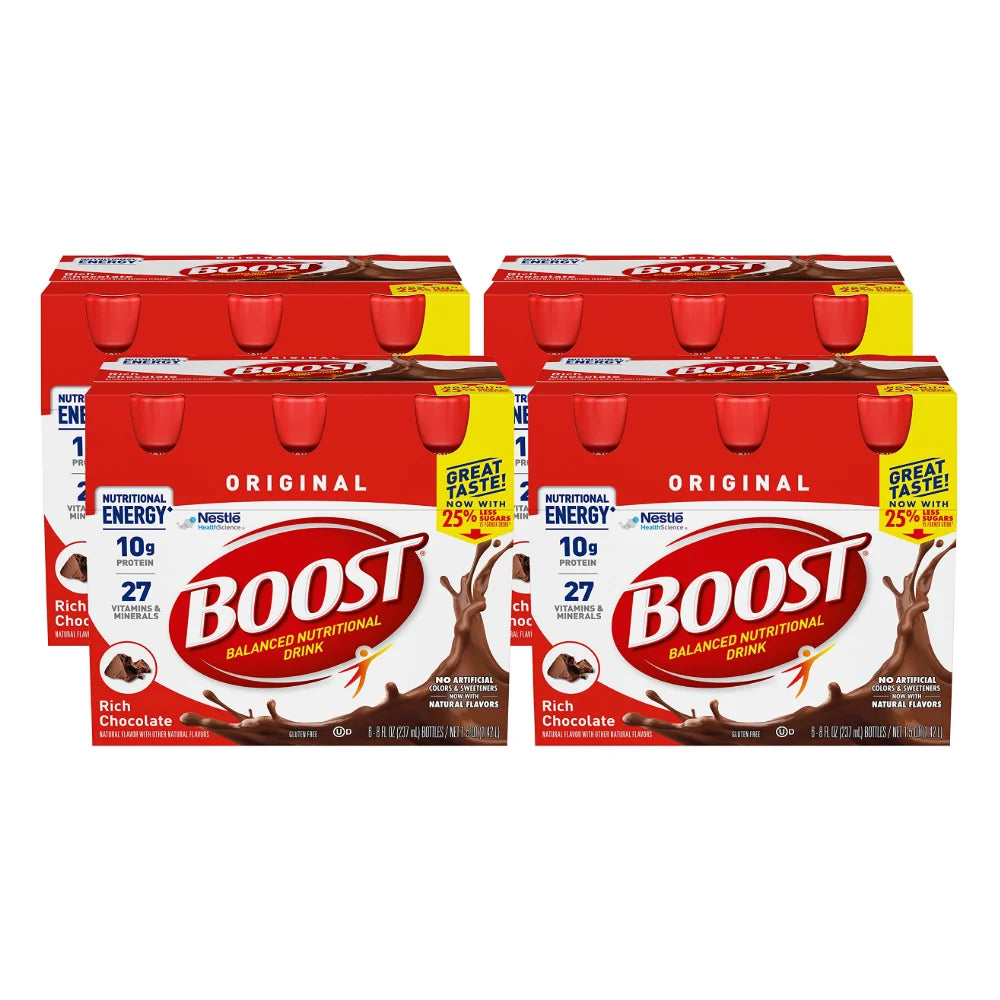 Boost Original Chocolate Ready To Drink Nutritional Beverage, 8 Fluid Ounce — 24 Per Case
