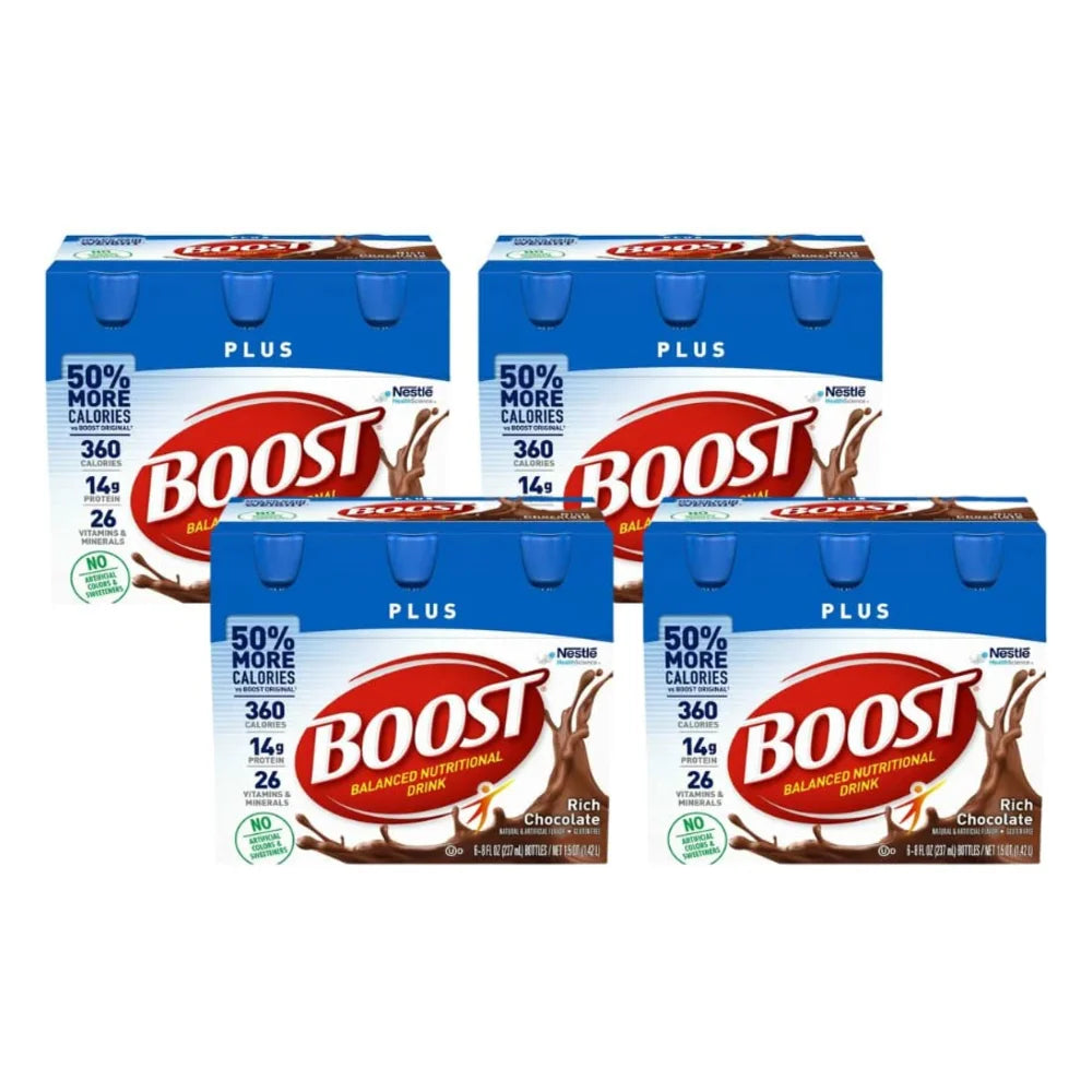 Boost Plus Ready To Drink Chocolate Nutritional Beverage, 0.08 Fluid Ounce — 24 Per Case