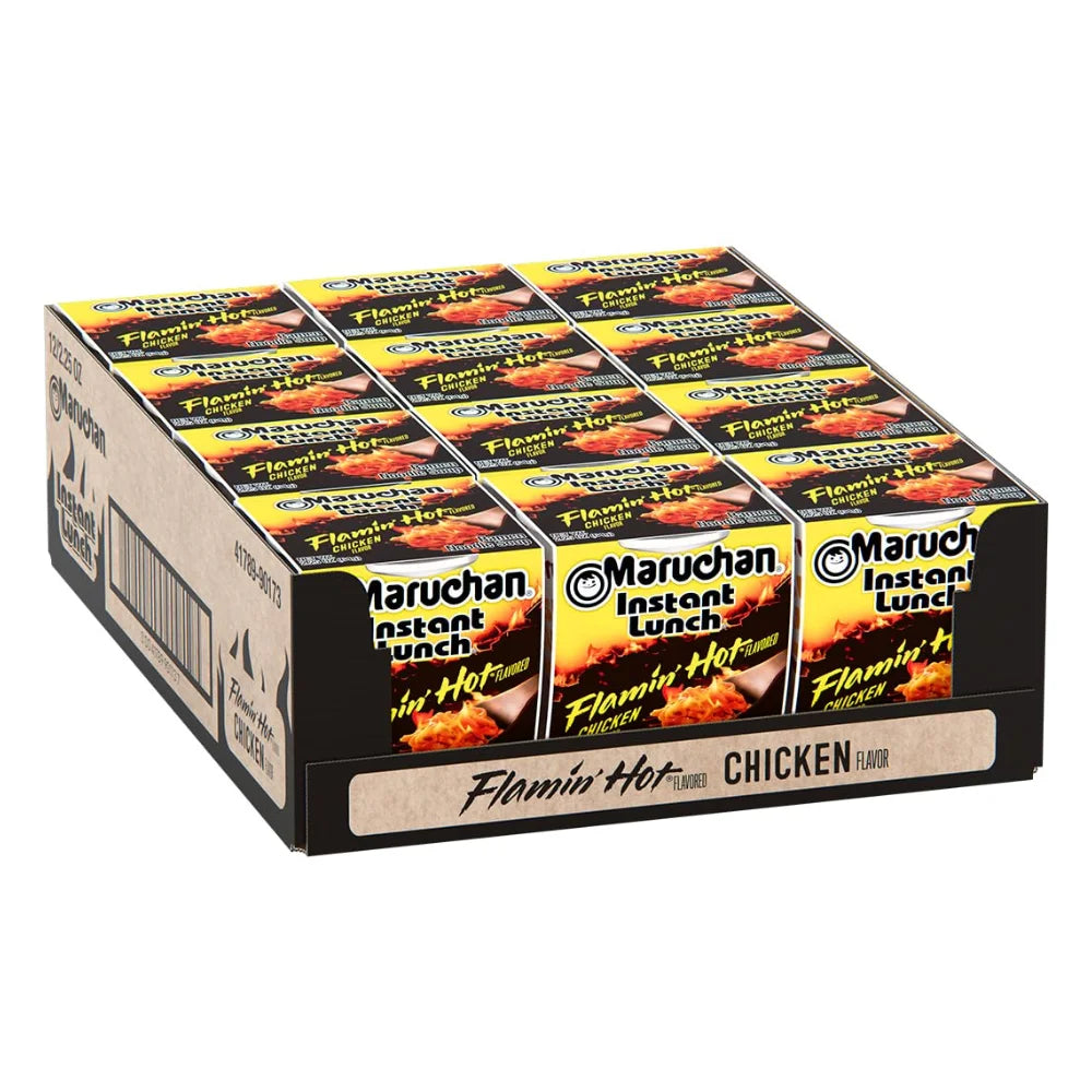 Maruchan Flamin' Hot Chicken Instant Lunch Ramen Noodles, 2.25 Ounce — 12 Per Case