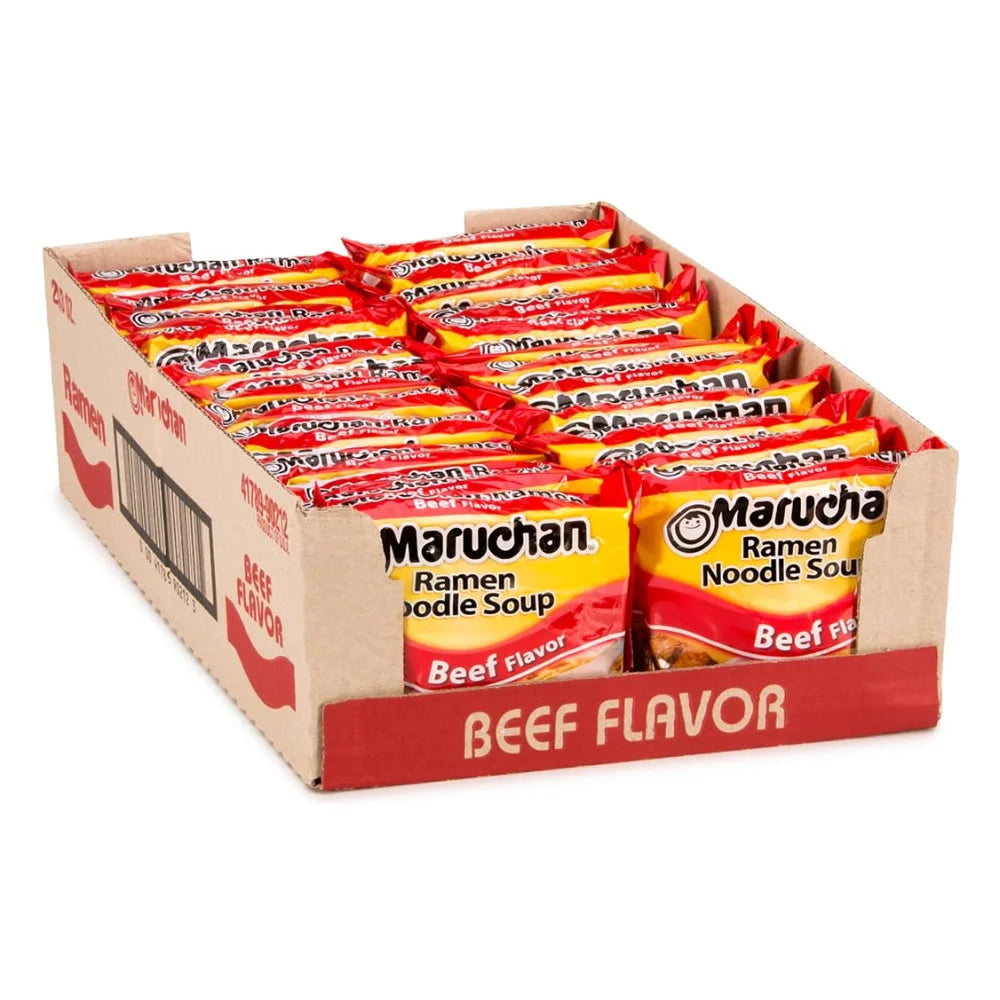 Maruchan Beef Flavored Ramen Noodle Soup, 3 Ounce — 24 Per Case