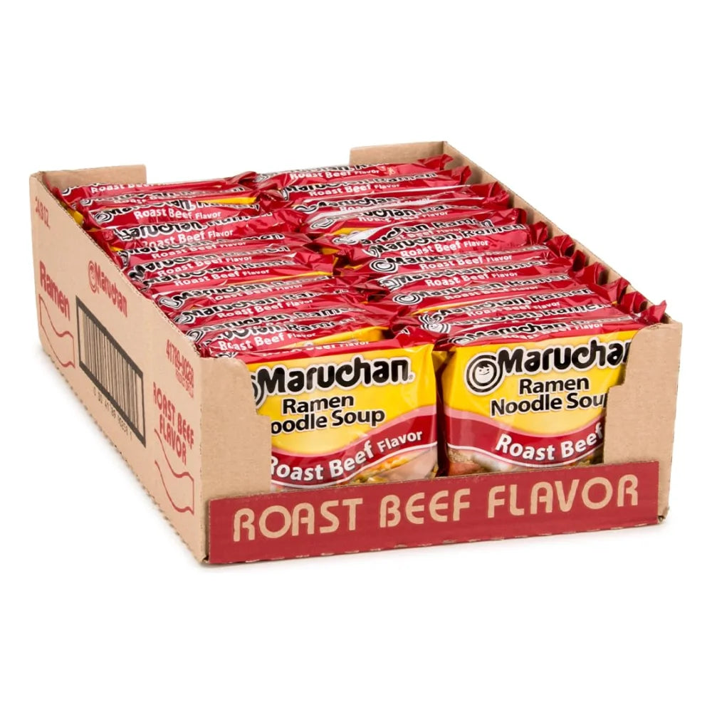 Maruchan Roast Beef Flavored Ramen Noodle Soup, 3 Ounce — 24 Per Case