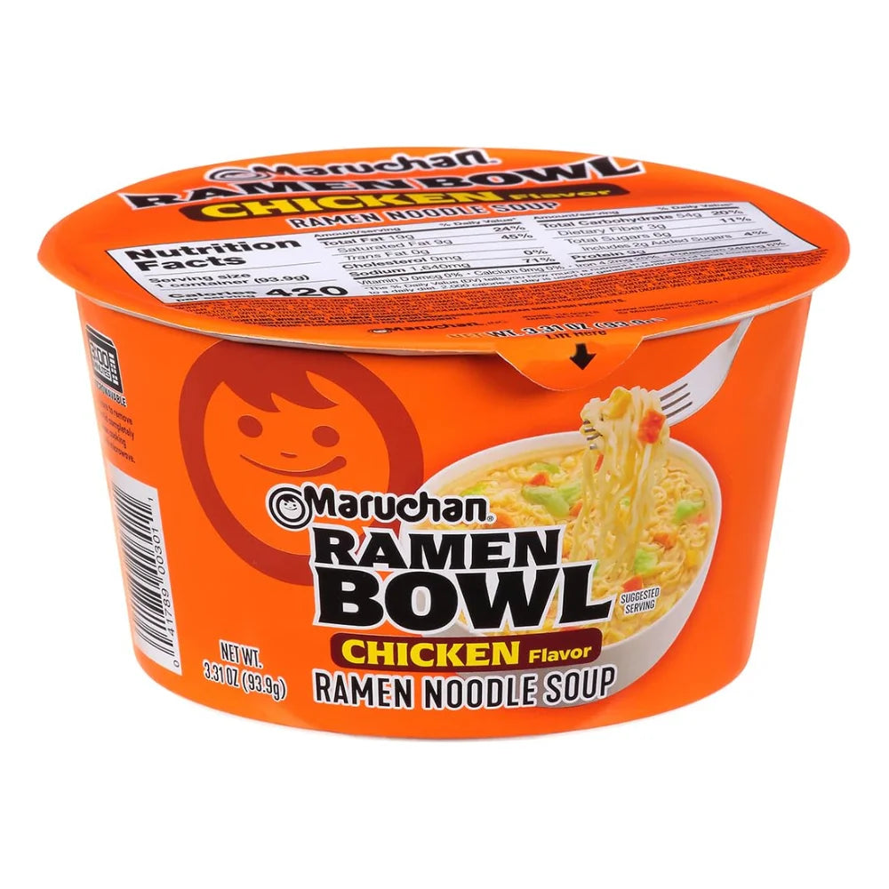 Maruchan Chicken Flavor Ramen Noodle Soup, 3.31 Ounce — 6 Per Case