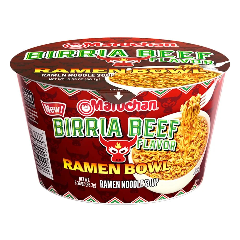 Maruchan Birria Beef Ramen Bowl, 3.39 Ounce — 6 Per Case