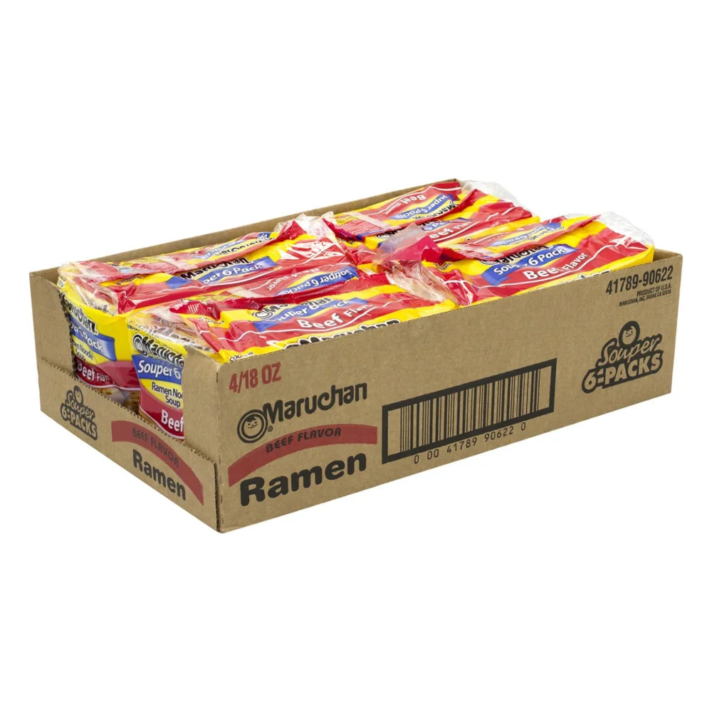 Maruchan Beef Flavored Ramen Noodle Soup, 18 Ounce — 4 Per Case