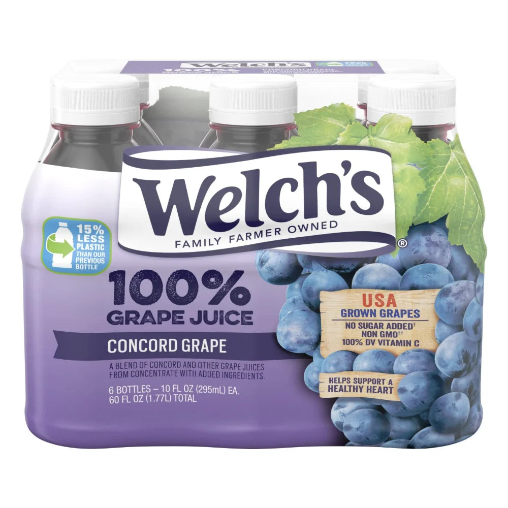 Welch's 100% Grape Juice, 10 Ounce — 24 Per Case