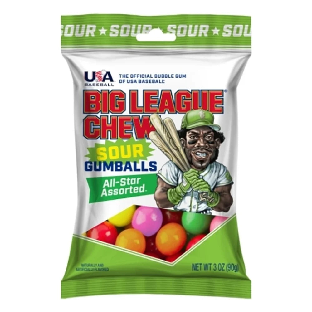 Big League Chew Sour Gumballs All-Star Assorted, 3 Ounce — 12 Per Case