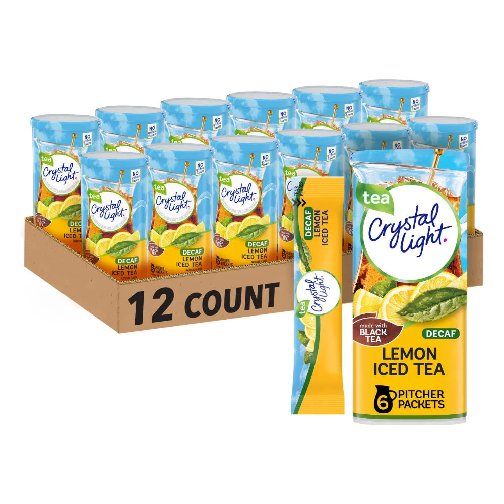 Crystal Light Decaf Iced Tea Beverage Mix, 1.5 Ounce — 12 Per Case
