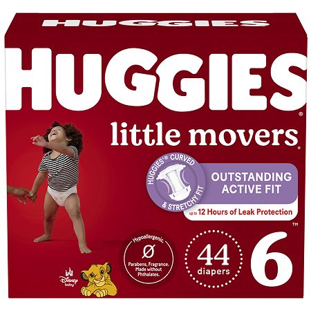 Huggies Little Movers Size 6, 44 Count — 1 Per Case