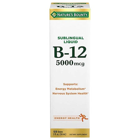 Nature's Bounty #18187 B-12 Mcg Liquid 2 oz — Case of 24