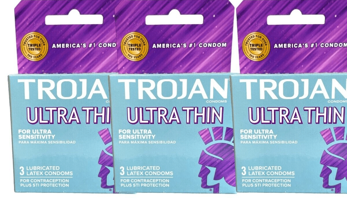 CHURCH & DWIGHT Trojan Ultra Thin Lubricated, 3 ct — 48 Per Case