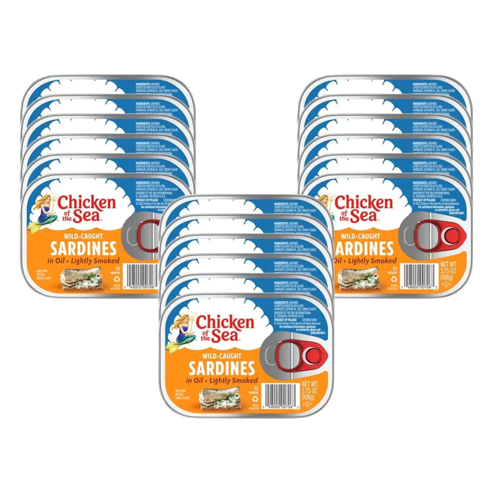 Chicken Of The Sea Smoked Sardines In Oil, 3.75 Ounce — 18 Per Case