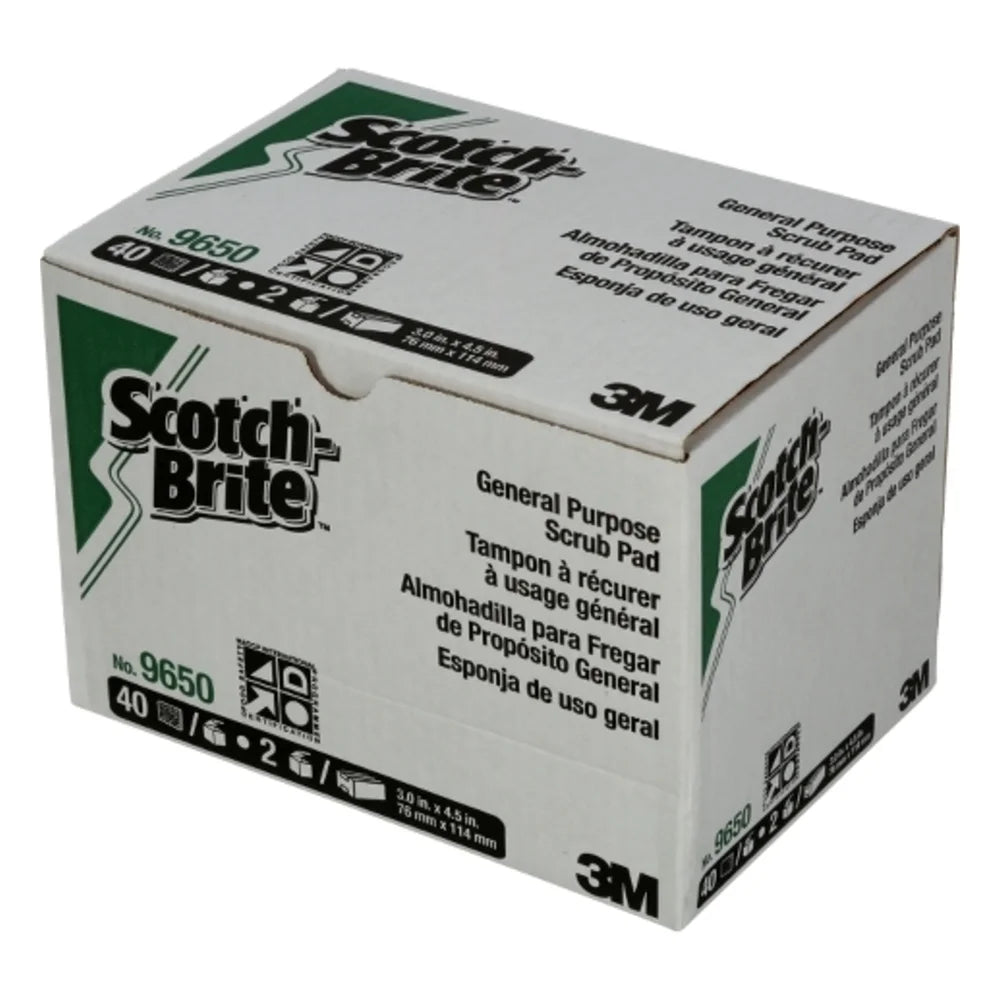 Scotch Brite General Purpose Scrub Pad 3 Inch X 4.5 Inch, 40 Count — 2 Per Case