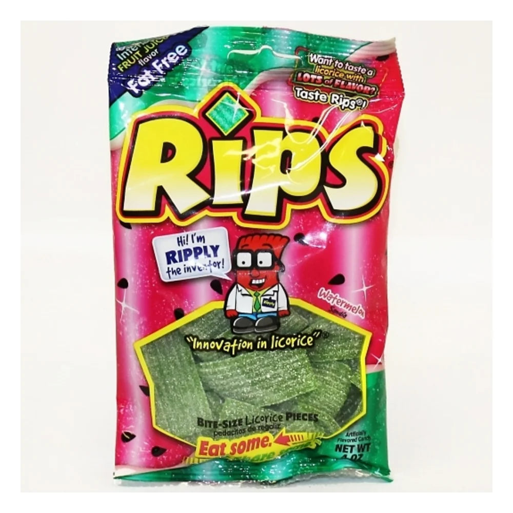 Rips Bite Size Watermelon Peg Bag, 4 Ounce — 12 Per Case