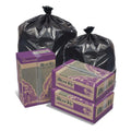 Pitt Plastics Eco Strong 43 Inch X 47 Inch 1.5 Mil XX Heavy Black Star Perforated Roll Can Liner, 56 Gallon — 1 Per Case