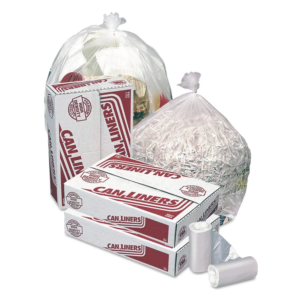 Pitt Plastics 33 Inch X 40 Inch 12 Micron Heavy Natural Star Perforated Roll Can Liner, 33 Gallon — 10 Per Case