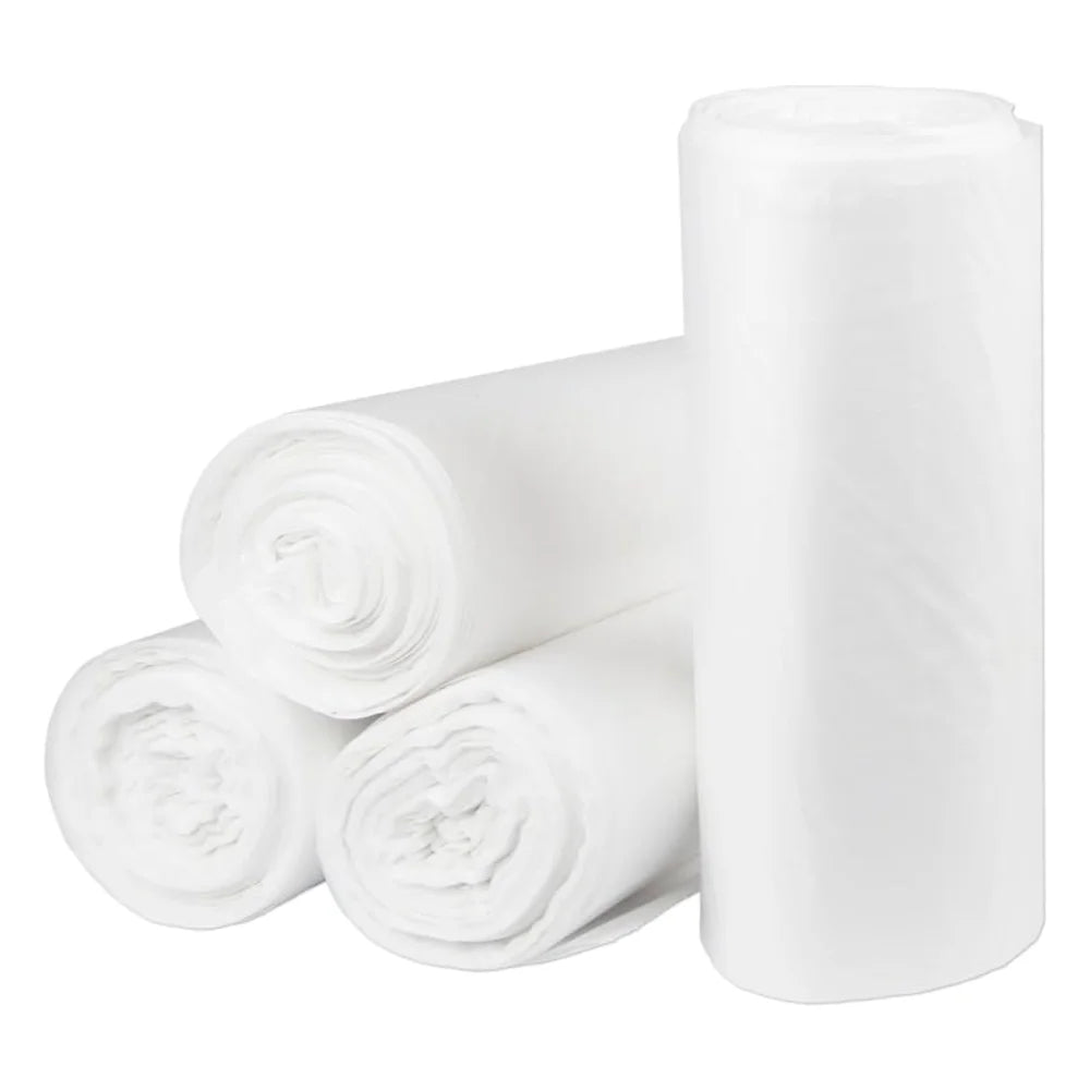 Pitt Plastics 16 Micron Extra Heavy Natural Star Perforated Mini Roll Can Liner, 36 Inch X 60 Inch, 55 Gallon — 8 Per Case