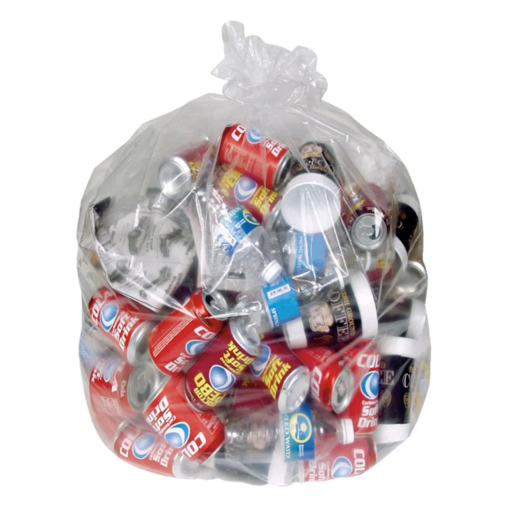 Pitt Plastics Vu Thru 24 Inch X 32 Inch .7 Millimeter Heavy Clear Star Perforated Roll Can Liner, 16 Gallon — 10 Per Case