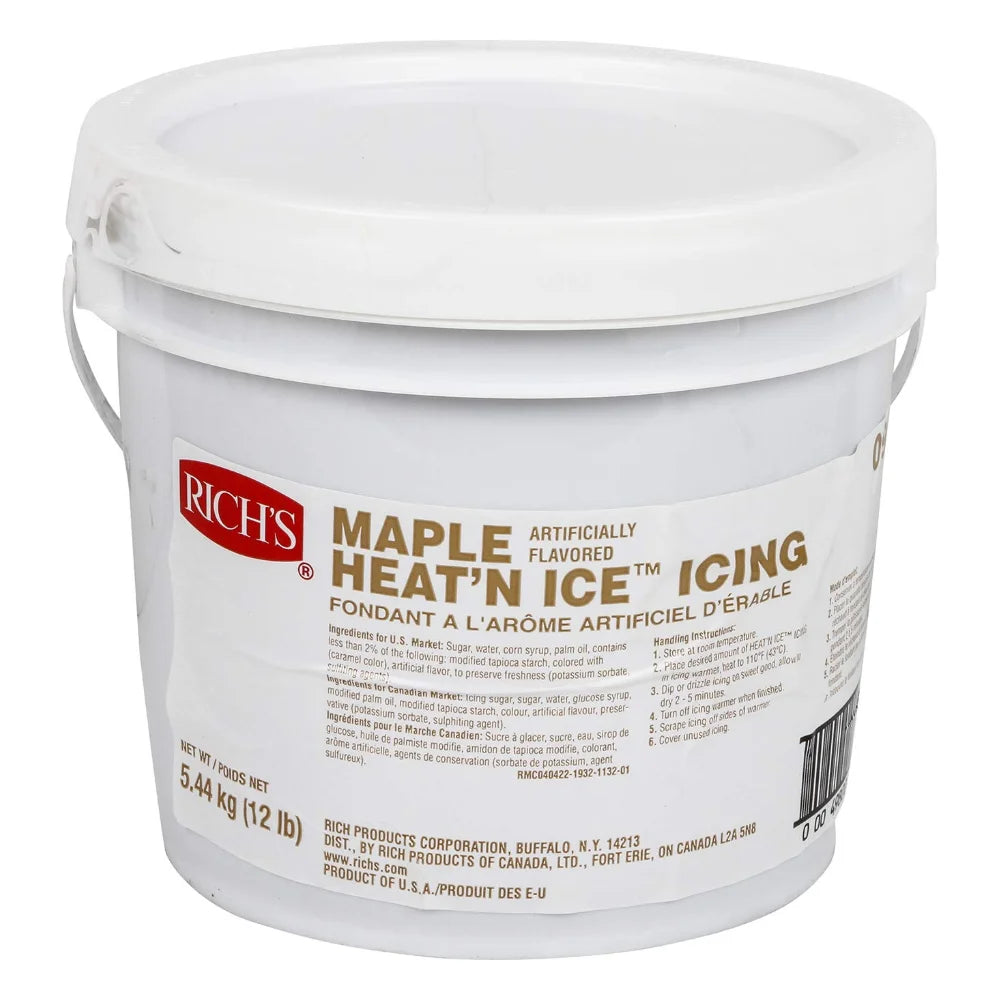 Rich's Maple Artificial Flavor Heat N Ice Icing, 12 Pound — 1 Per Case