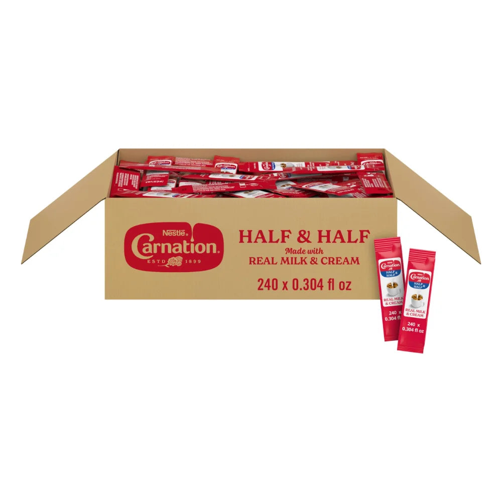 Carnation Half & Half Creamer Singles, 0.304 Fluid Ounce — 240 Per Case