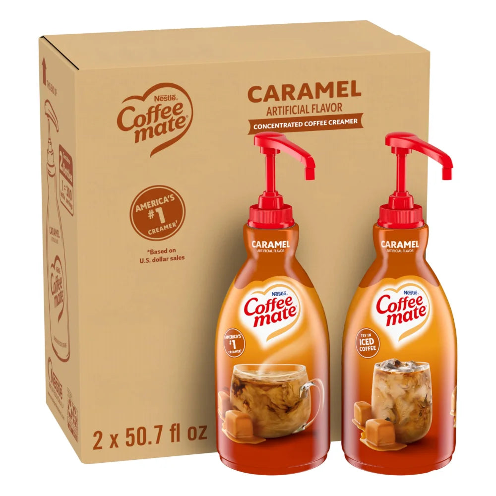 Coffee Mate Caramel Liquid Coffee Creamer Concentrate, 1.58 Quart — 2 Per Case