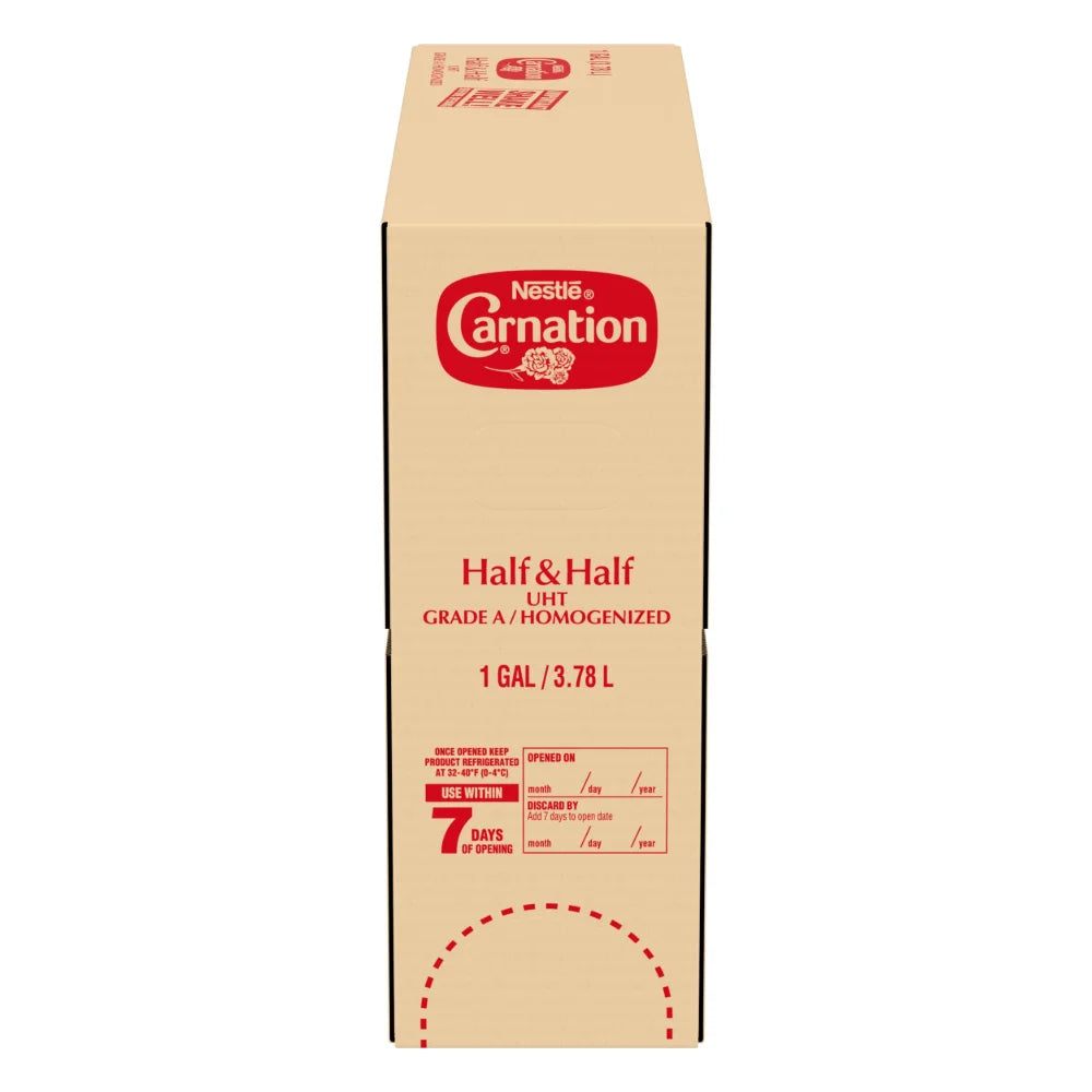 Carnation Half & Half Creamer Singles, 1 Gallon — 3 Per Case