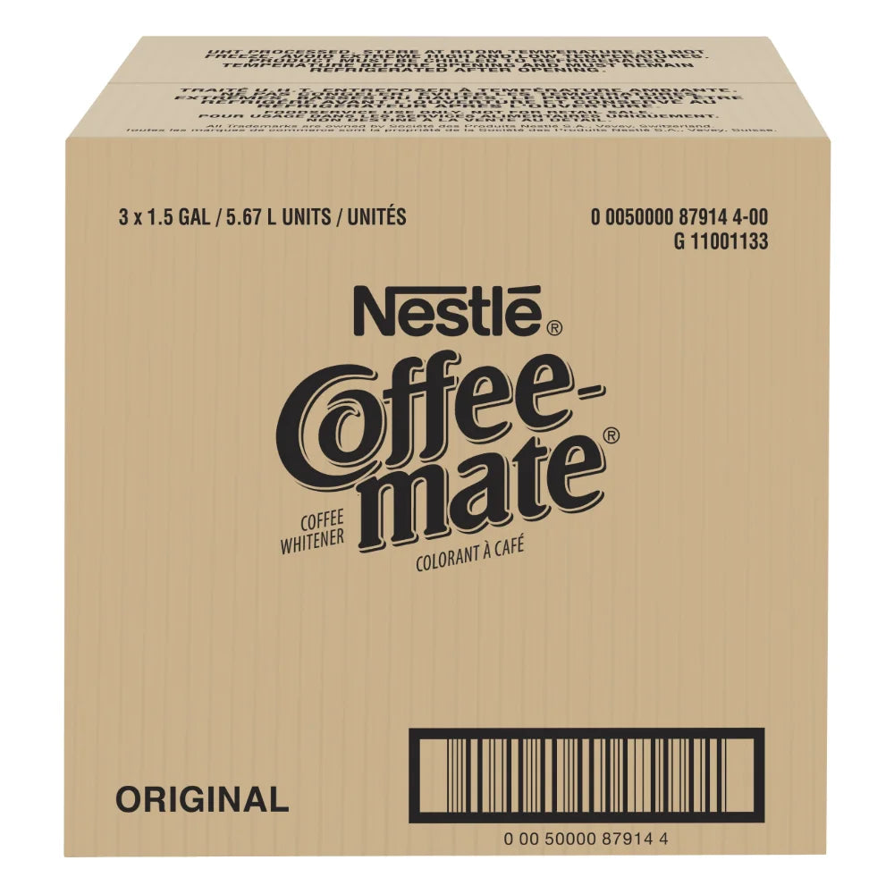 Coffee Mate The Liquid Creamer, 0.5 Gallon — 3 Per Case