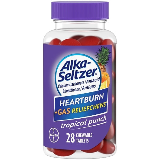 Alka-Seltzer Hburn Gas Reliefchews Trop Pun, 28 Piece — 24 Per Case