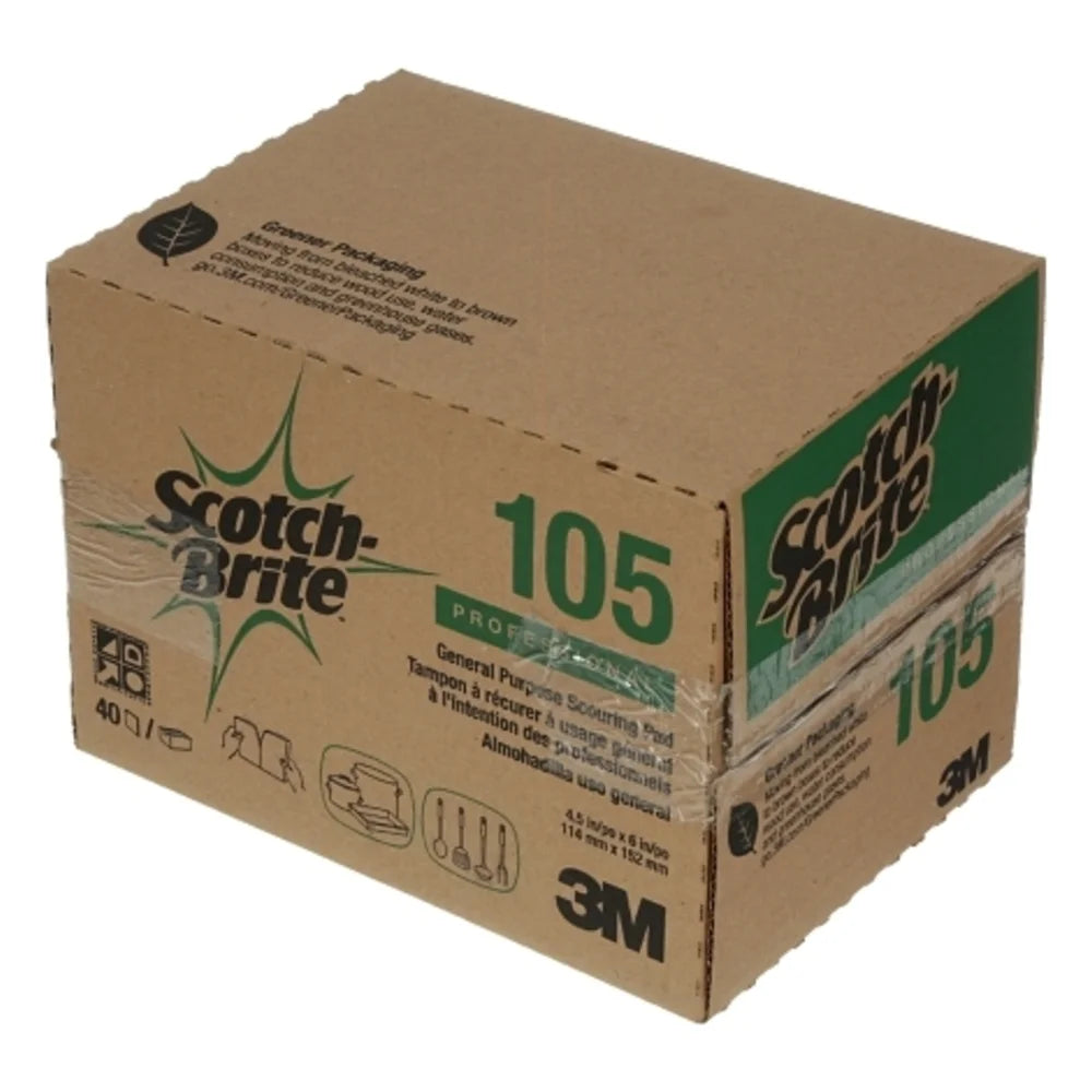 Scotch-Brite General Purpose Scouring Pad 4.5 Inch X 6 Inch, 40 Count — 1 Per Case