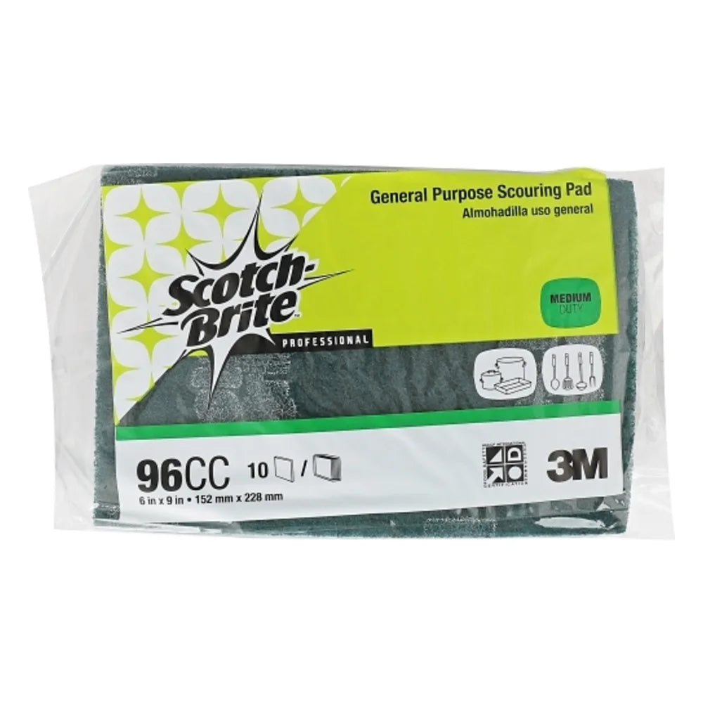 Scotch-Brite General Purpose Scouring Pad 6 In X 9 In, 10 Count — 6 Per Case