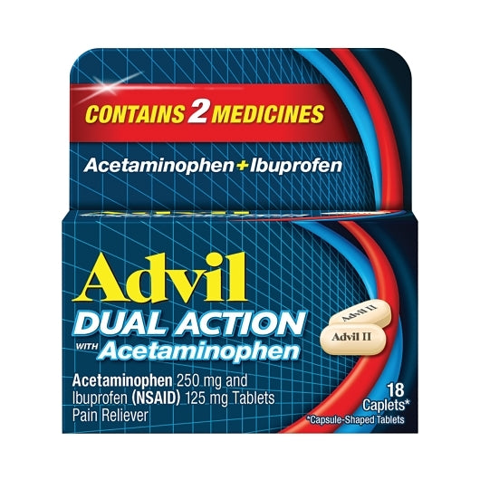 Advil Dual Action With Acetaminophen, 18 Each — 72 Per Case