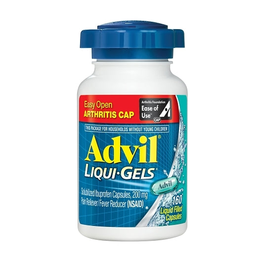 Advil Liquid Gel Ez Open Bottle, 160 Each — 12 Per Case