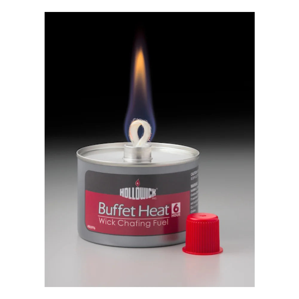 Hollowick Buffet Heat 6 Hour Liquid Wick Chafing Fuel, 24 Count — 1 Per Case