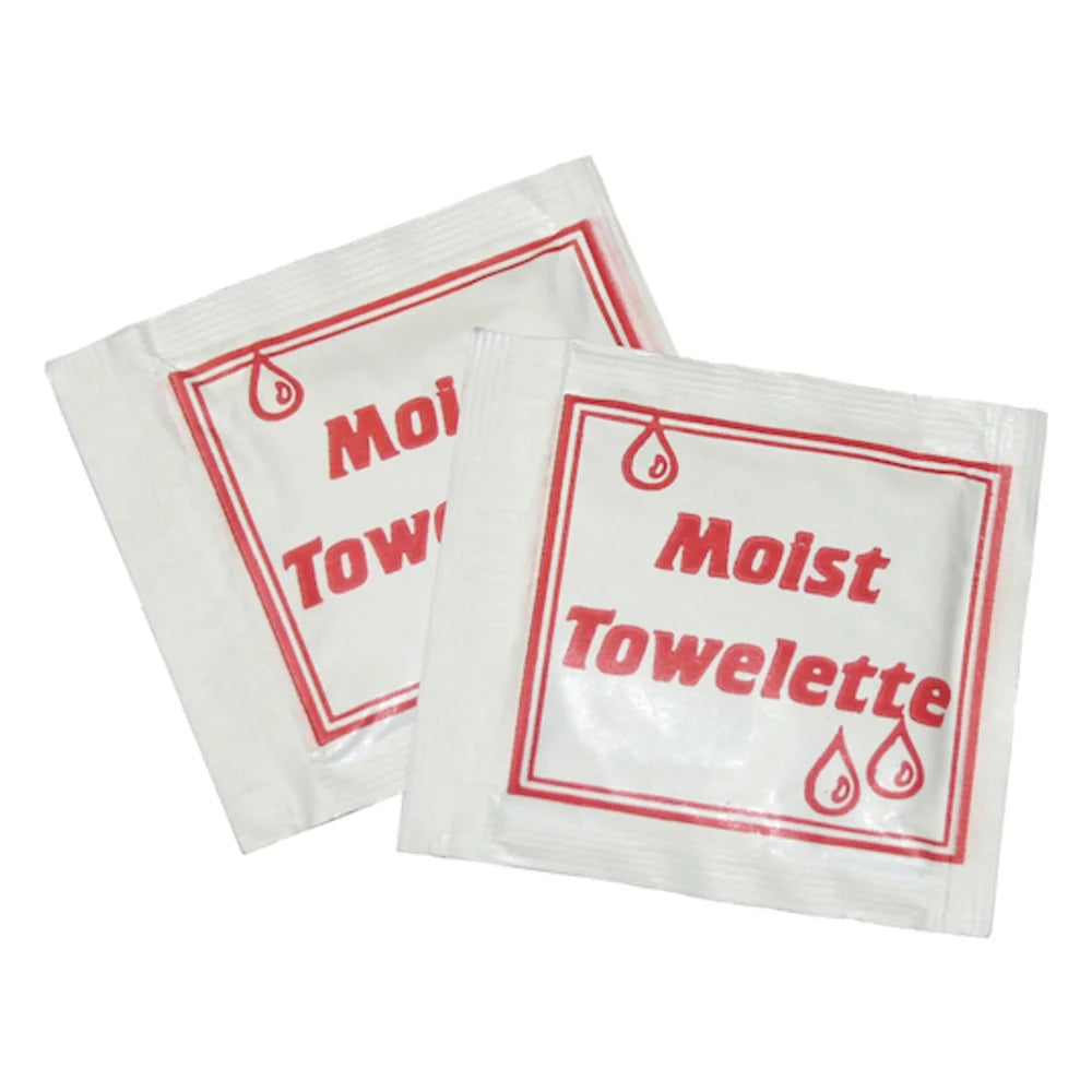 Disco 4.75 Inch X 6.375 Inch Bulk Individually Wrapped Sealed Moist Towelette, 1000 Count — 1 Per Case