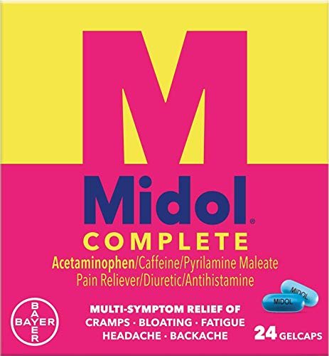 Midol Complete Menstrual Pain Relief Gelcaps (24 Count, 10 Pack)/36pk