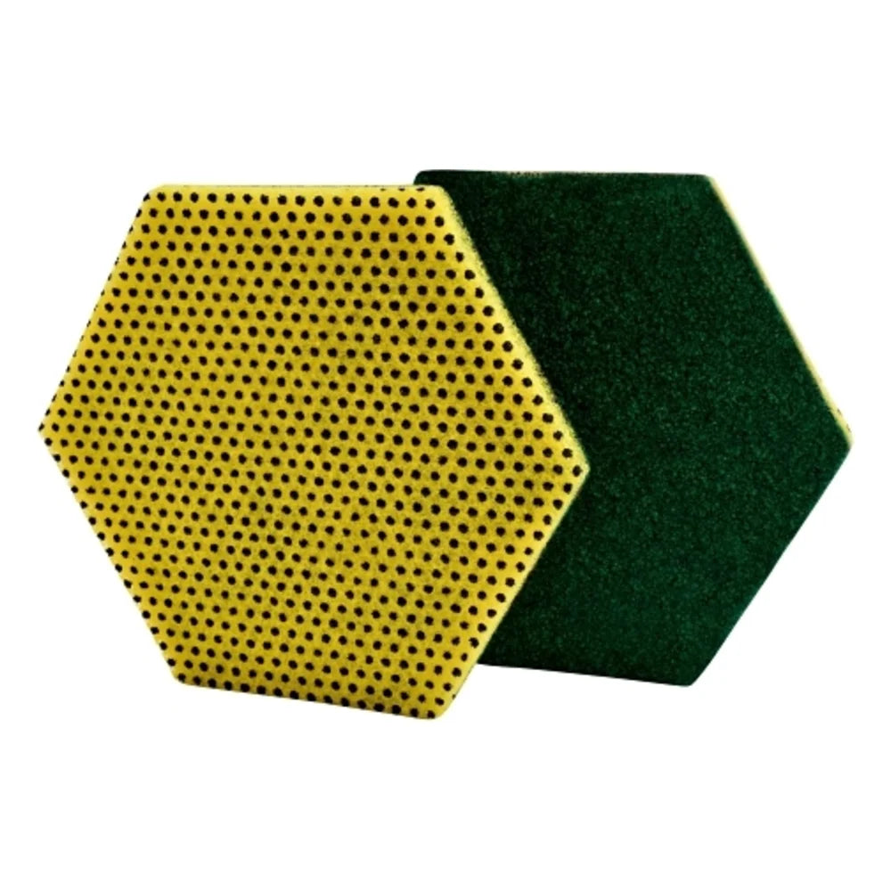 Scotch-Brite Hexagon Dual Purpose Scour Pad, 5 In X 5.75 In — 1 Per Case