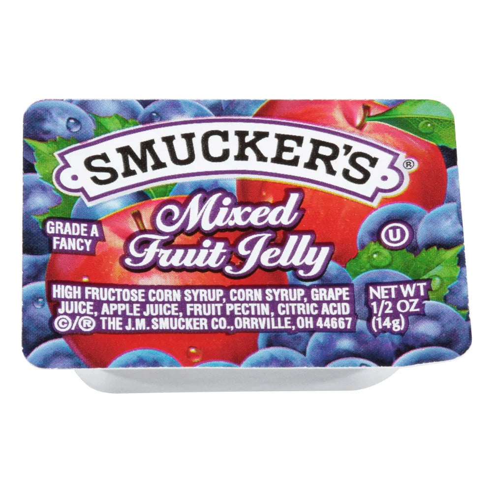 Smucker's Kosher Mixed Fruit Plastic Jelly Cups, 0.5 Ounce — 200 Per Case