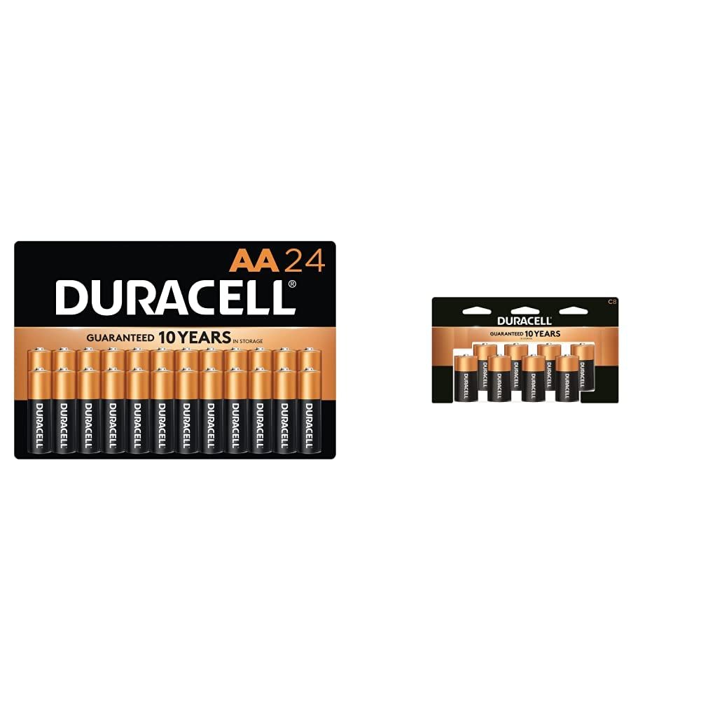 Duracell AA and C Batteries Combo (24 AA + 8 C)/12pk