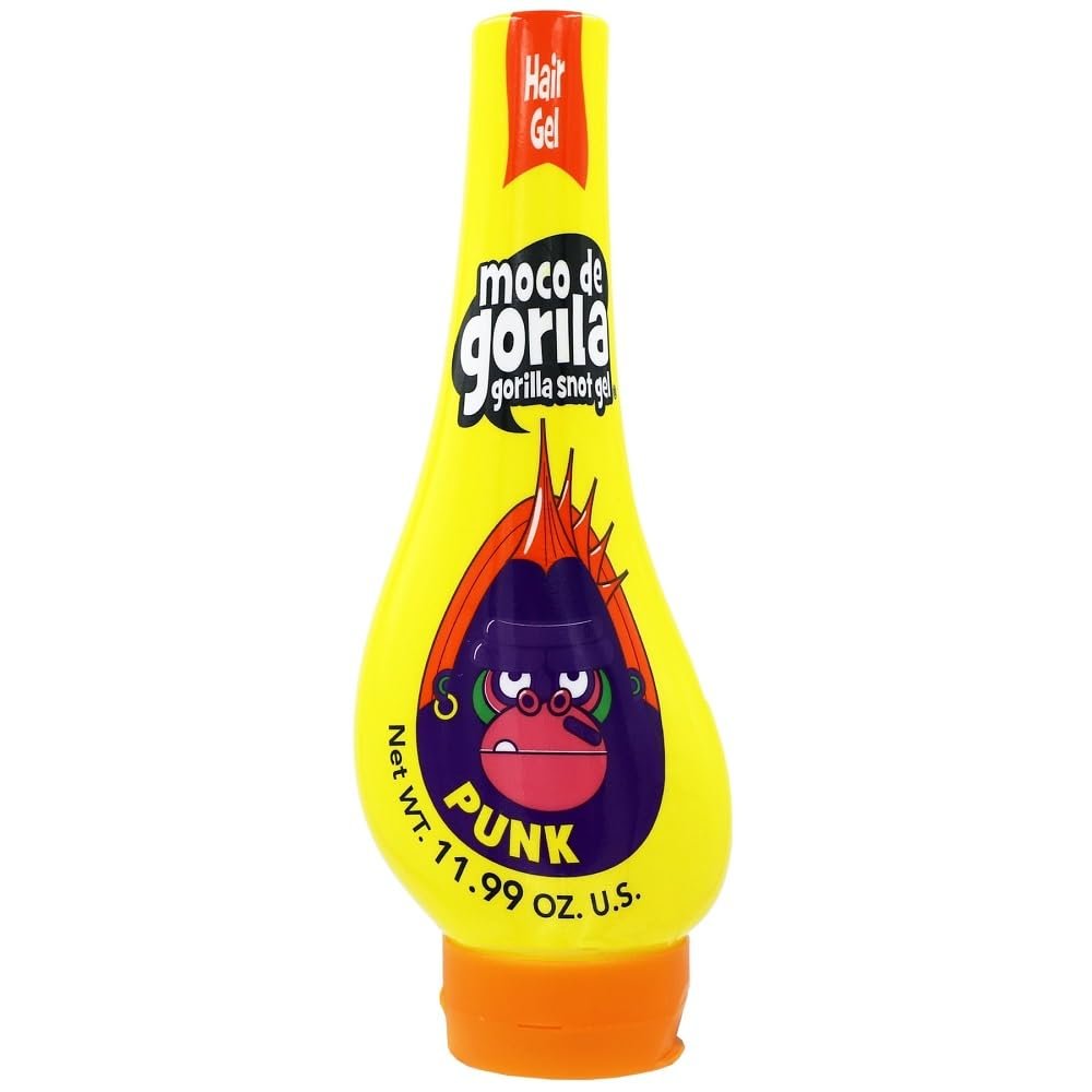 Indestructible Hair Styling Gel for Extreme Long-lasting Hold, Gorilla Snot Gel is the Ultimate Hair Gel to create any Punk Hairstyle; 11.9 oz Squizz Bottle/12pk
